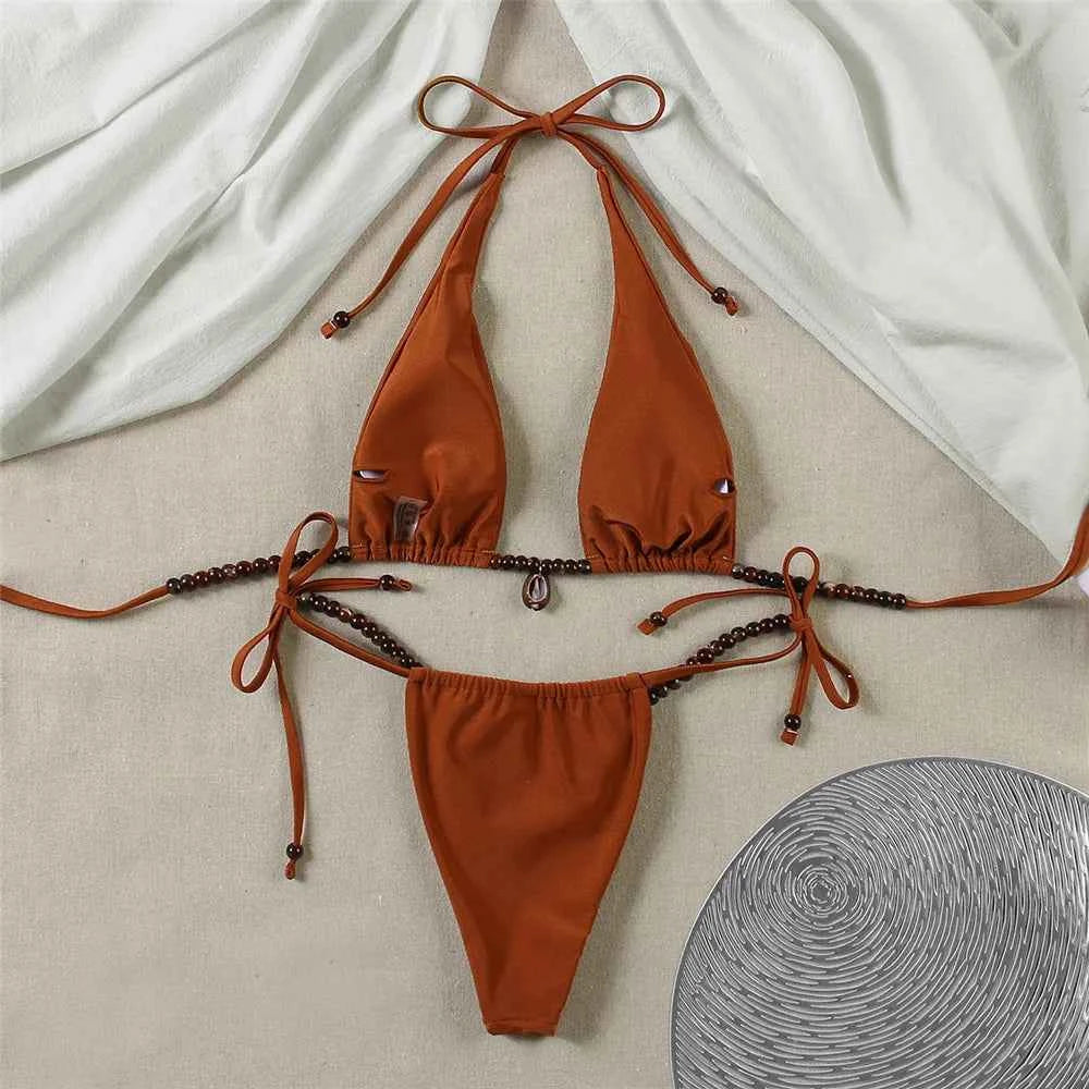 Two-Pieces Swimsuit Women Swimwear 2025 Push-Up Bikinis Halter Bikini Set Bathing Suit Summer Beachwear Sexy Biquini Female