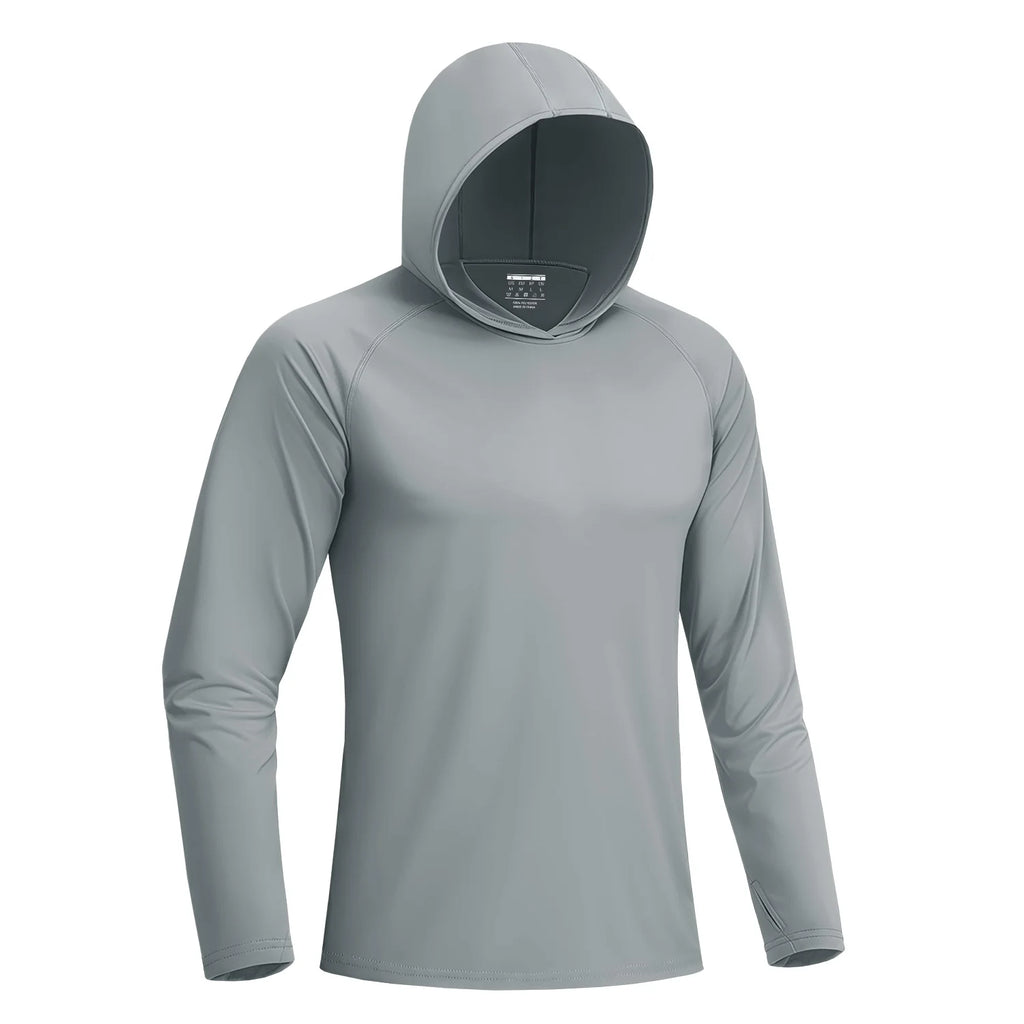 TACVASEN Sun Protection Shirts Mens Long Sleeve Hoodie Casual UV-Proof T-Shirts Breathable Lightweight Quick Dry T shirts Swim