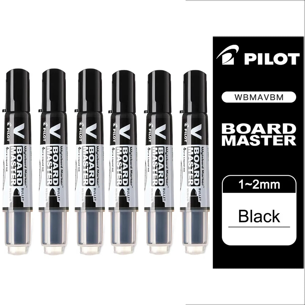 6 Pcs Pilot Whiteboard Marker Is Environmentally Friendly and Non-toxic 2.3 Mm (Medium Bullet) Refillable Ink Classroom Supplies