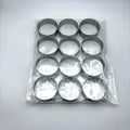 Set of 12 Stainless Steel Round Tart Rings - Perforated Molds for Mousses And Desserts,Cookie Cutters, Fruit Tart Molds