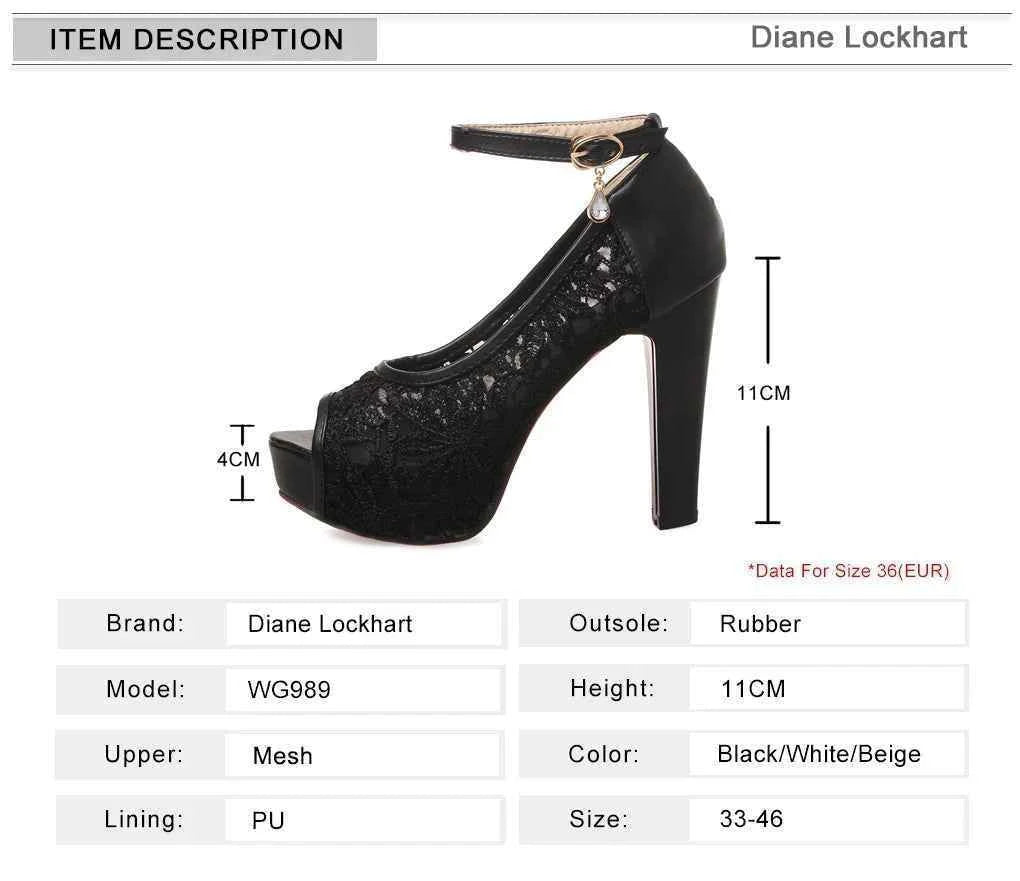Lace Wedding Shoes Woman Peep Toe High Heels Women Shoes Platform Heels Summer Pumps Women Shoes High Heel Sandals tacones mujer