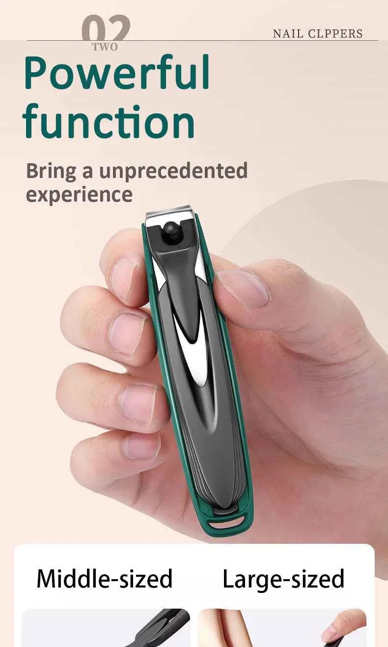 Colorful Nail Clippers Anti-Splash Nail Cutter Detachable Design Fingernail Clippers Stainless Steel Manicure Nail Tool