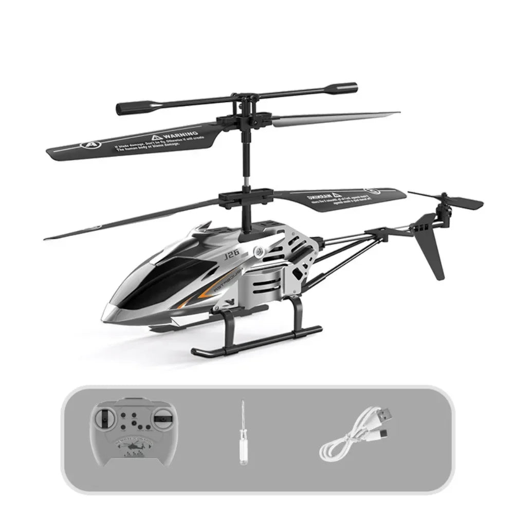 Metal Alloy RC Helicopters 3.5 Channels USB Charging Remote Control Plane Rechargeable Silver Red Pink Flying Helicopter Toy