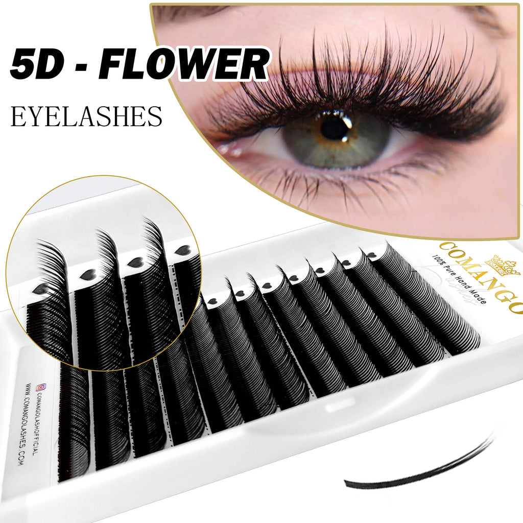12Rows 5D Flora Fairy Eyelashes Extension Brown Black Premade Spikes Volume Fans Fairy Flora Mink False Lash DIY Makeup