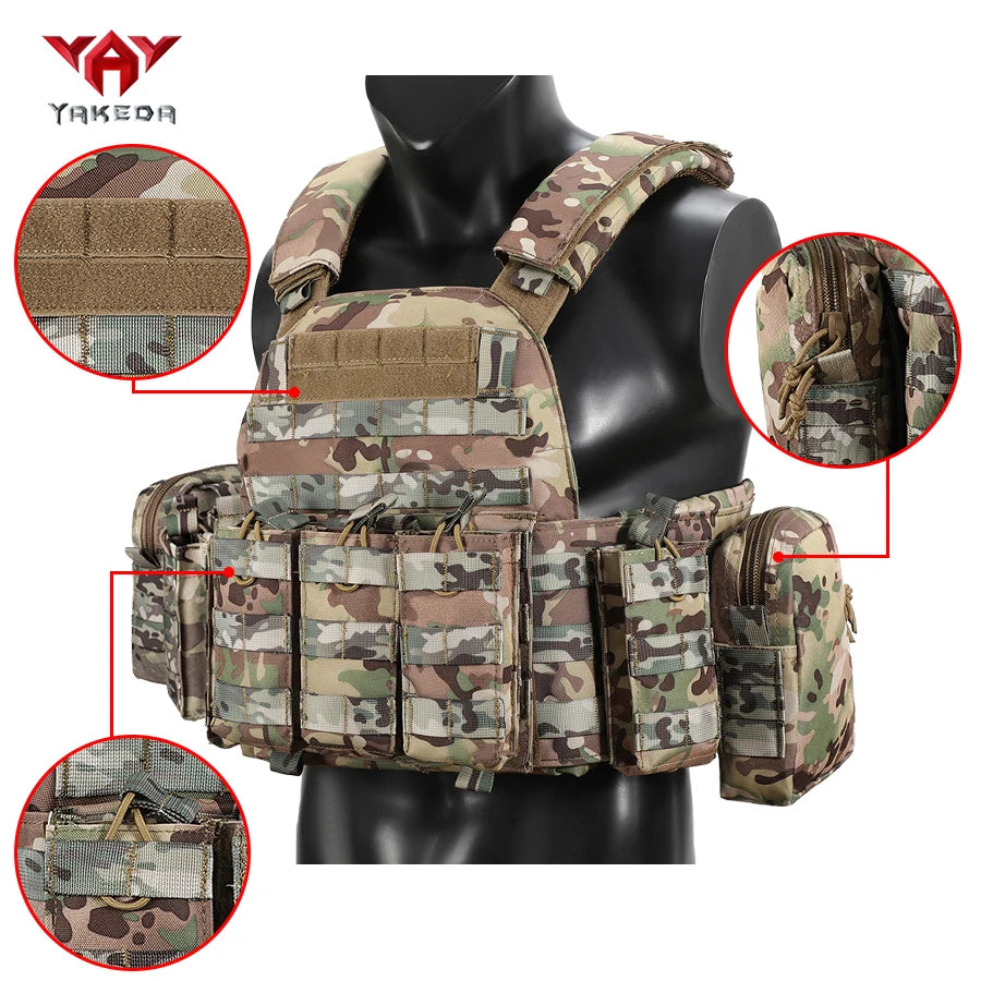 YAKEDA Quick disassembly training vest, detachable and expandable, comfortable, breathable, wear-resistant and tear resistant
