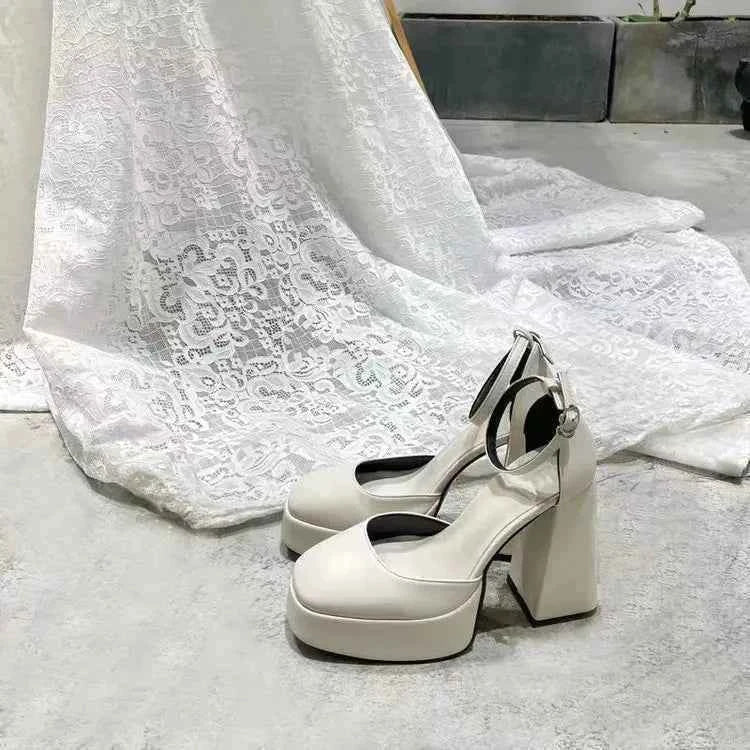 Women Classic Light Weight Round Toe Black Pu Leather Square Heel Pumps for Office Lady Shoes high heels women platform sandals