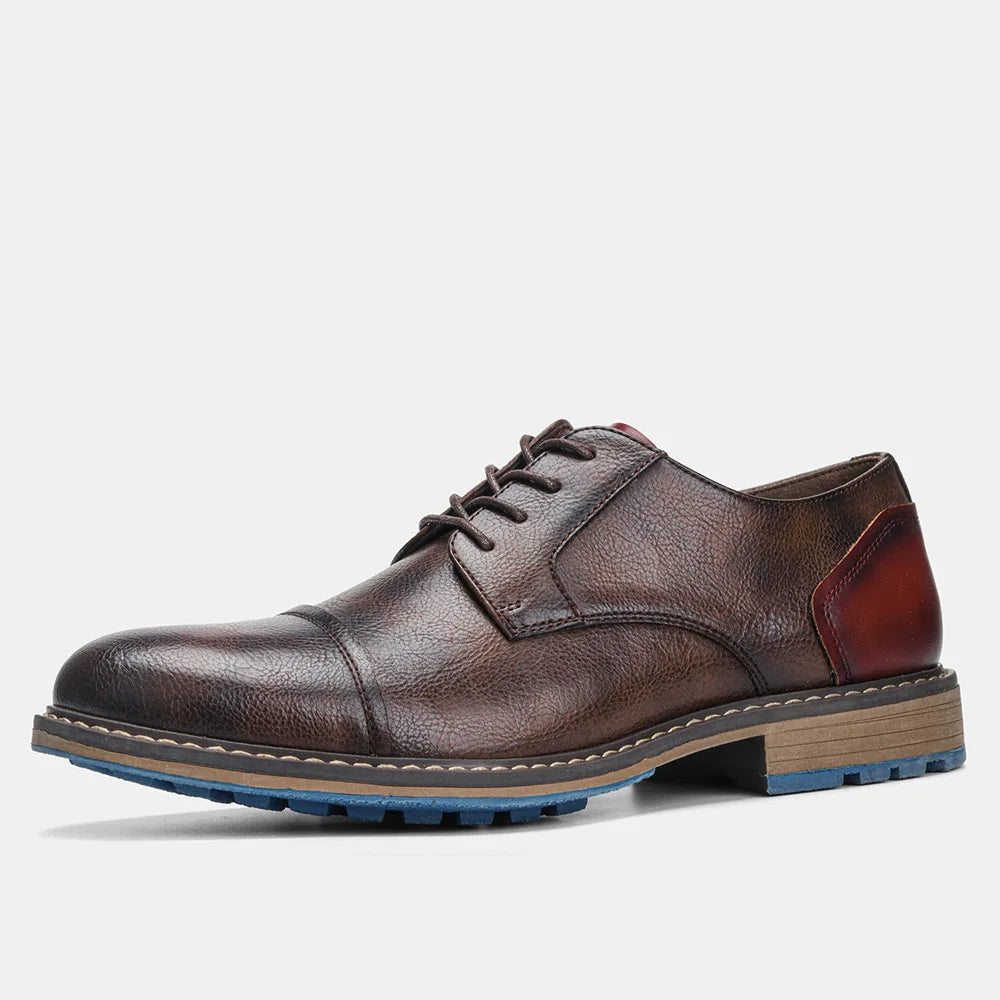 Men's Formal Shoes British Retro Brogue Shoes Mens Casual Business Leather Oxfords Men Office Dress Shoe Flats