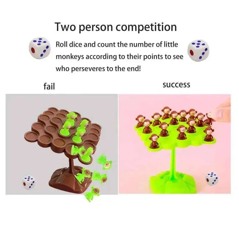 Creative Balancing Tree Toy Digital Monkey Balance Scale Educational Number Board Game Kids Learning Toys Montessori Math Toy