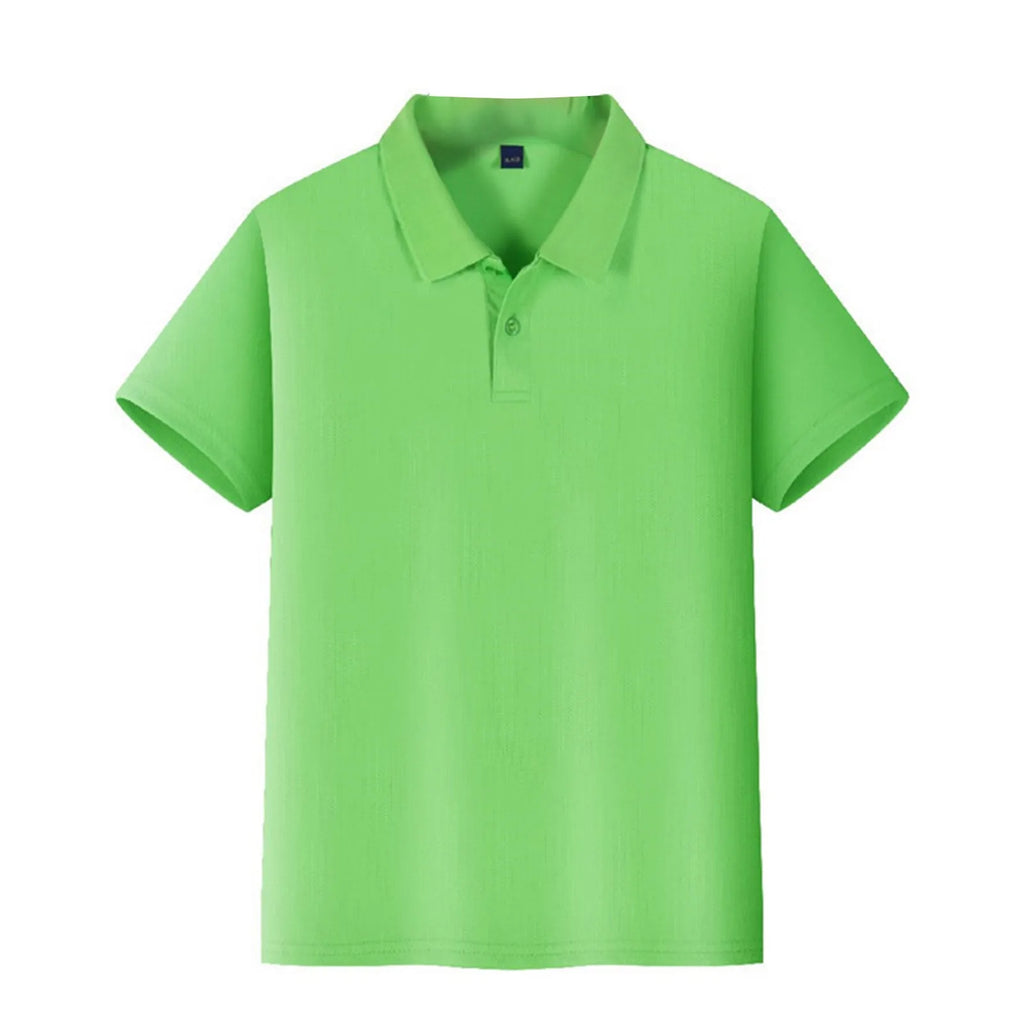 Polo Shirts Kids Basic Simple School Student Uniforms Class Uniforms Cultural Shirts Quick-Drying Turn-Down Collar for 6-11years