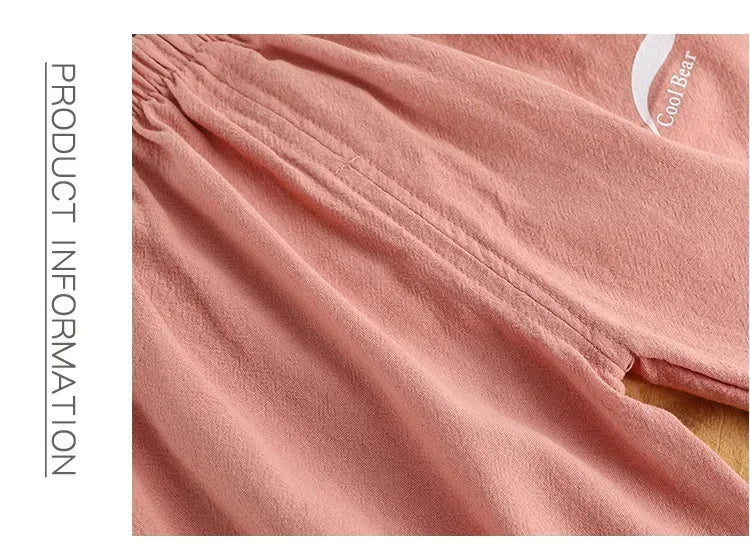 2024 New Children's Pants Summer Baby Boys and Girls Trousers Cotton and Linen Pants
