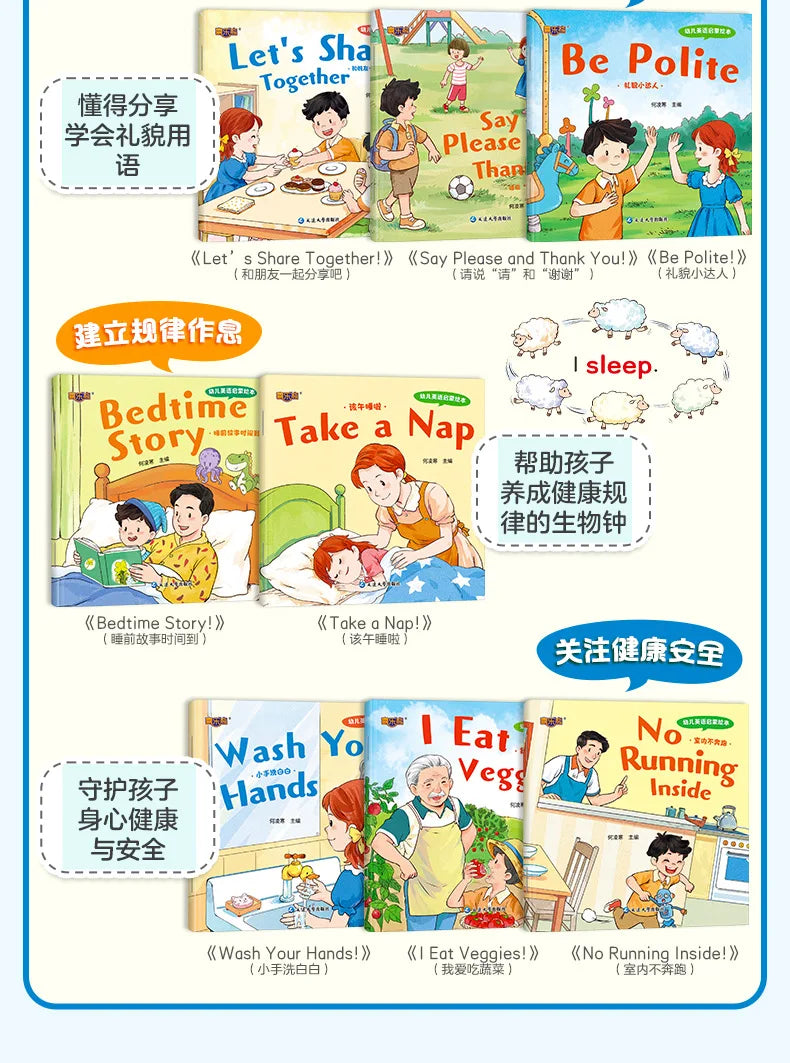20 Books Kids English Picture Books, Audio Reading Early Education Picture Book, Zero Basis English Learning Books for Toddlers