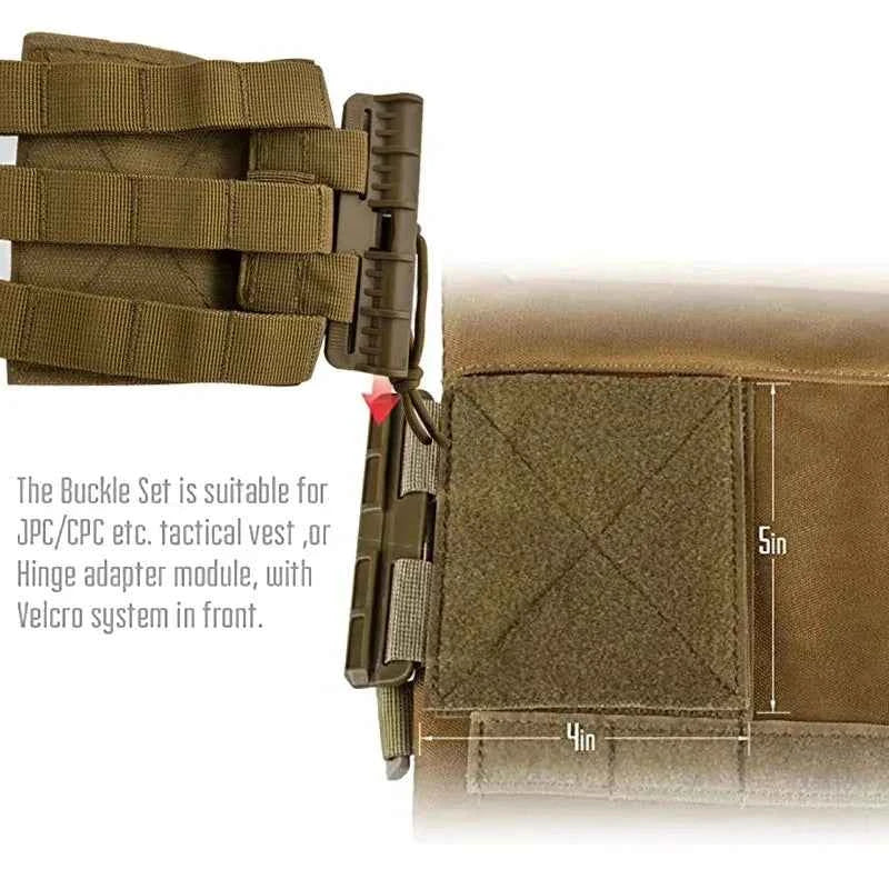 Tactical Vest Quick-Release Buckle Set - Detachable JPC Cover Button for Protective Gear | Outdoor Hunting Accessories