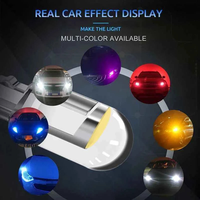 Clearance_10PCS W5W Led T10 WY5W LED Bulbs Car Light COB Car Wedge Parking Lights Auto License Plate Lamps Dome Read Lights_Cont