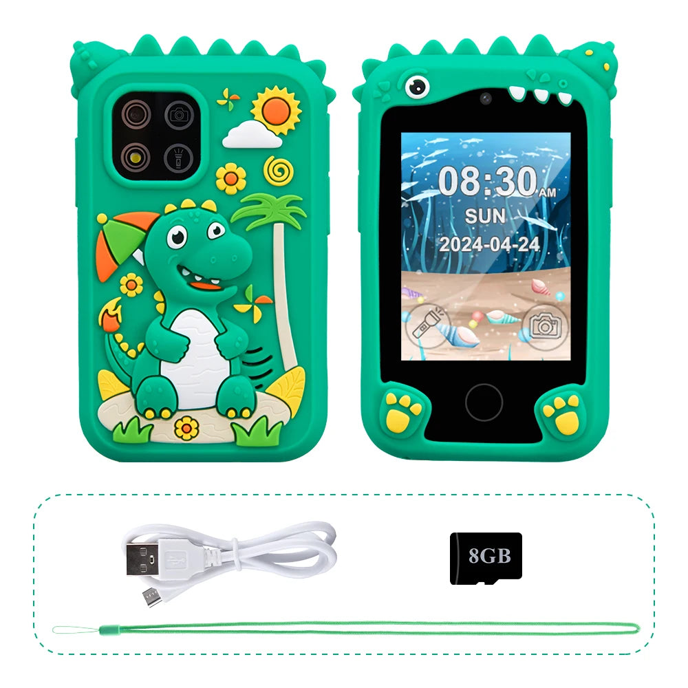Kids Smart Phone Camera Toys Touchscreen Unicorn Baby Mobile MP3 Player Digital Camera Educational Toys for Girls Boys Age 3-8