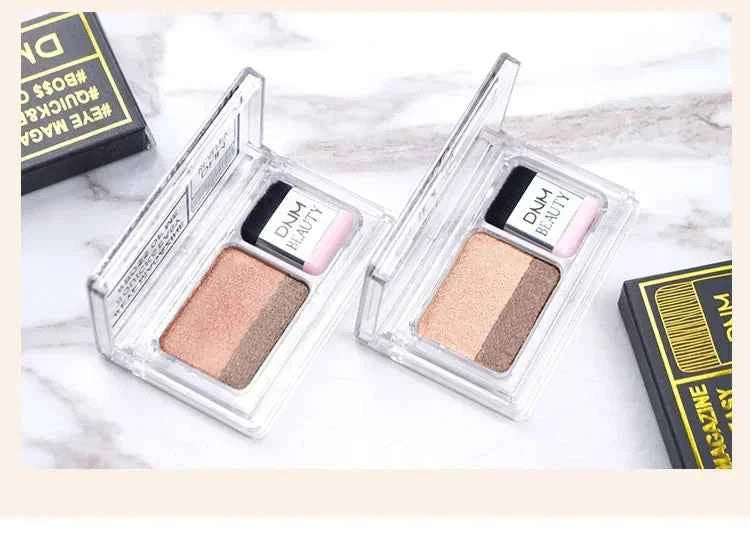 Two-Color Matte Eyeshadow Duo – Long-Lasting & Portable