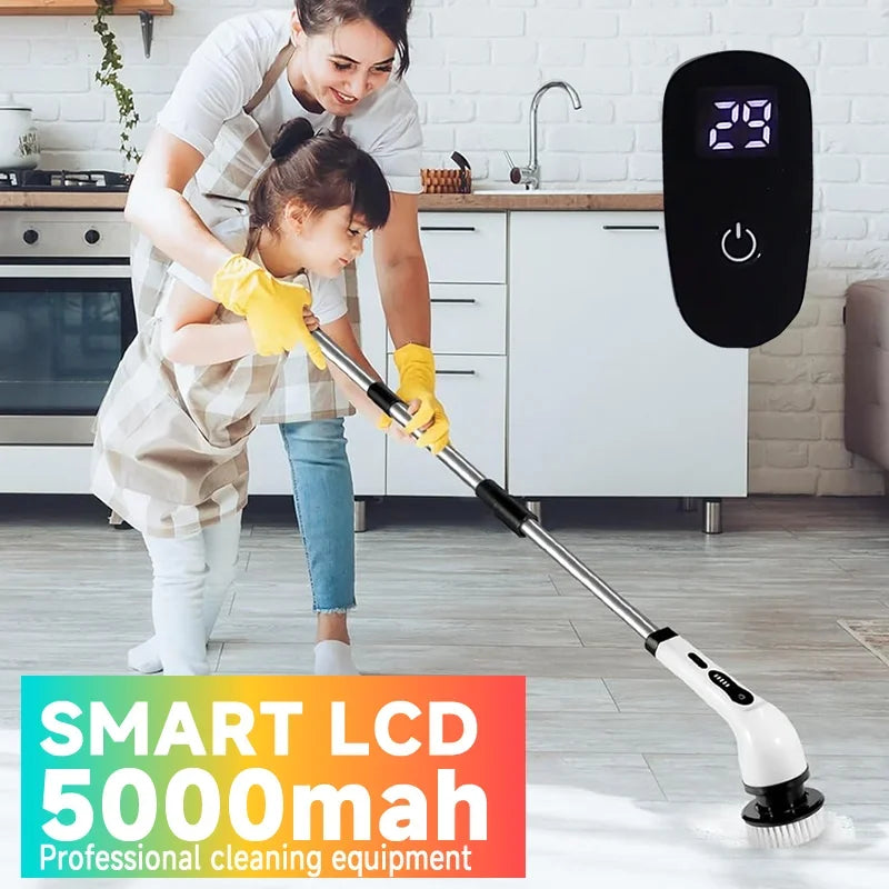 Electric Cleaning Brush Electric Spin Scrubber 7 in 1 Cleaning Tool For Kitchen/Bathroom/Living Room Household Hair Brushes