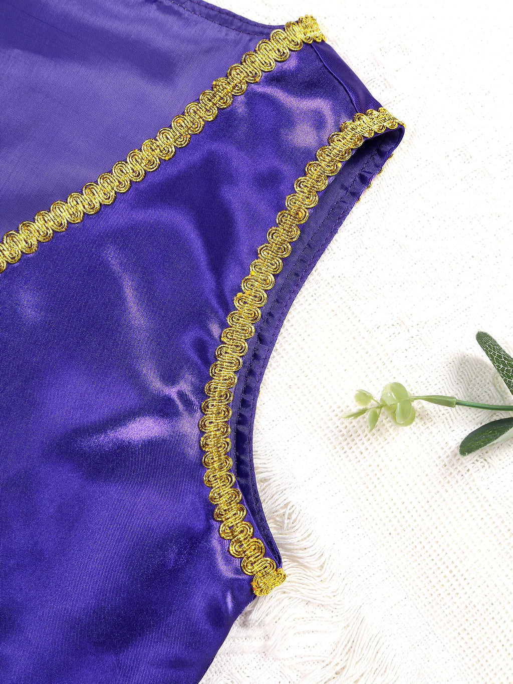 Children Boys Arabian Prince Costume Genies Vest Open Front Golden Genies Waistcoat for Party Halloween Cosplay Fancy Dress Up