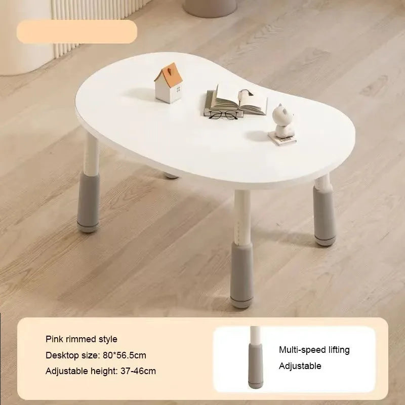 37-46cm Adjustable Baby Learning Table Anti-slip Stable Early Education Table With Round Edge Care For Baby's Safety Health Grow