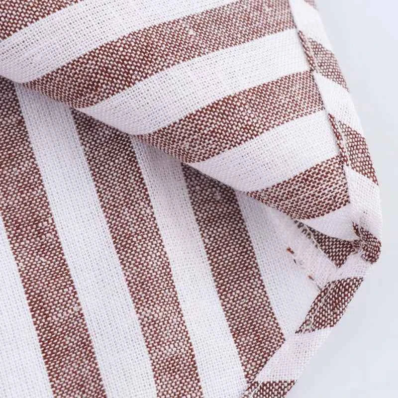 HXAO Women's Shirt Oversized Blouse Summer Shirt & Blouse Yellow Pink White Striped Shirt Elegant Large Size Long Sleeve Shirts