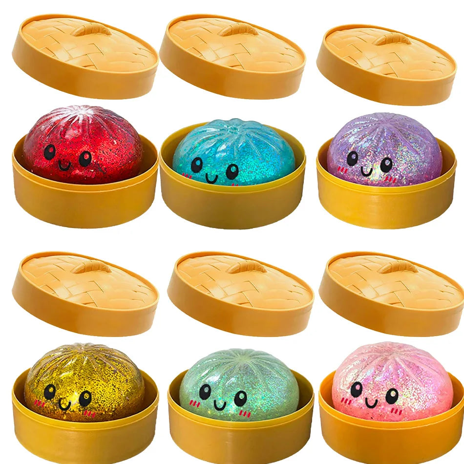 Dumpling Squishy Mysteries Dumplings Stress Relief Fidget Toys Home Office Desk Accessories Party Gift Mystery Dumpling Squishy
