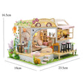 DIY Wooden Dollhouse Mini Building Kit Handmade Doll House Case Model 3D Puzzle Assembly With Furniture Toys For Christmas Gifts