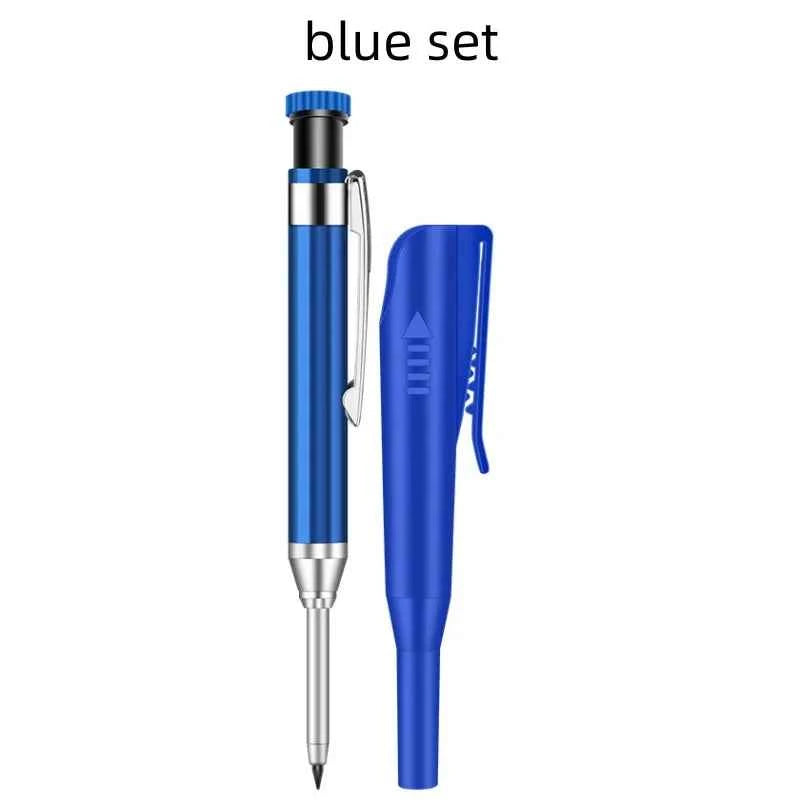 2.8mm Metal Solid Carpenter Mechanical Pencil With Holder Deep Hole Mechanical Marker Stand Pocket Clip Pencil Tool Woodworker