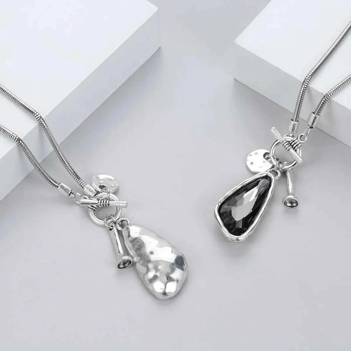 1 Simple And Personalized Long Heterosexual Oversized Irregular Crystal Talisman Sweater Chain Necklace