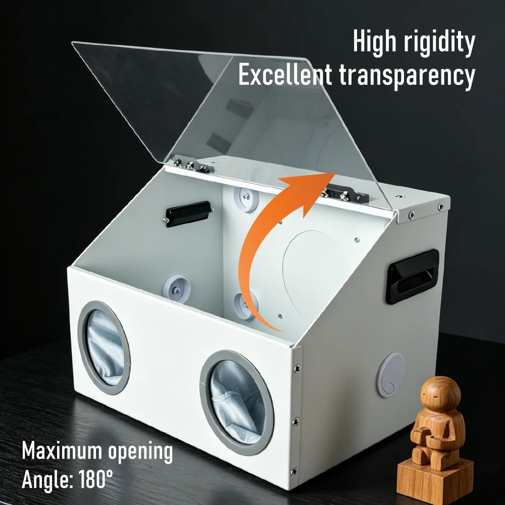 220V Grinding Dust Box Metal Structure Dust Box Ventilation Fan Dust Extraction Box for Craft Work Sanding Polishing