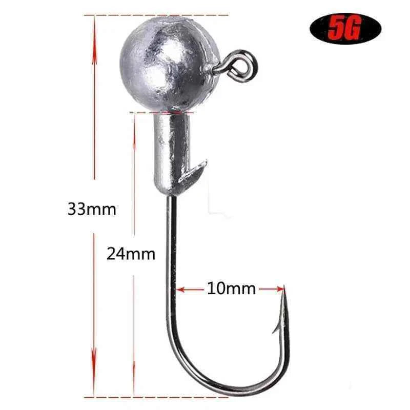 10pcs/30pcs Soft Fishing Lures Kit Silicone Lure Set Artificial Bait Worm with Crank Jig Head Hook