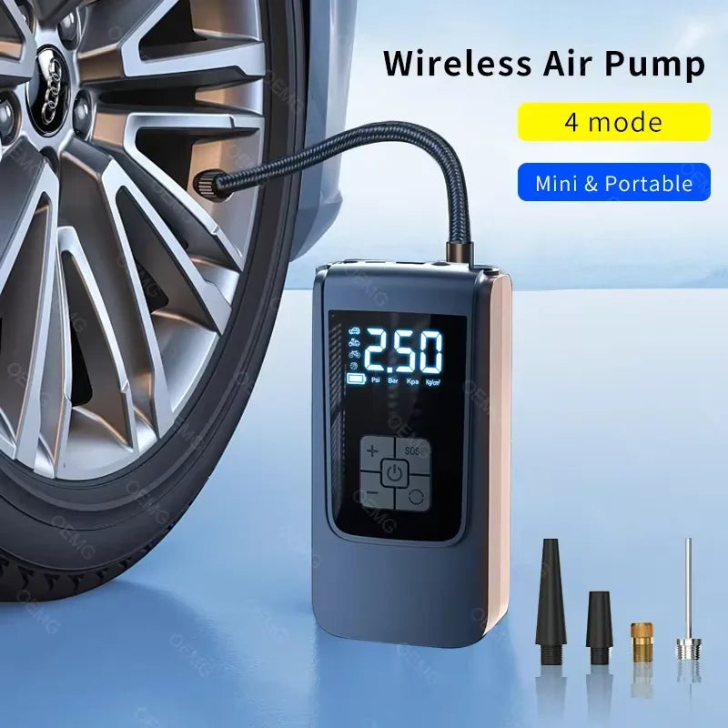 Wireless Car Tire Inflator – Portable Digital Air Pump