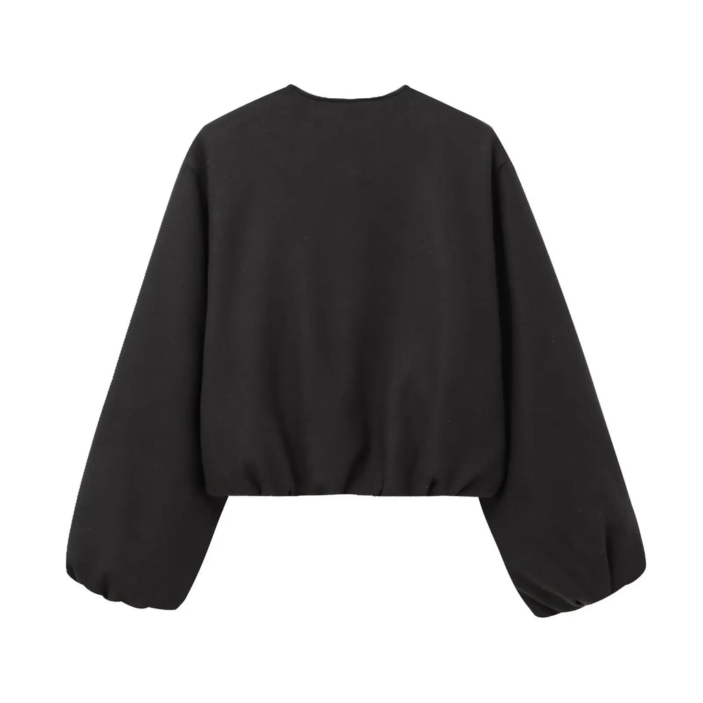 MUJER Red Zipper Bomber Jackets for Women Soft Cropped Jackets Woman 2025 Long Sleeve Woman's Sports Jacket New in Outerwears