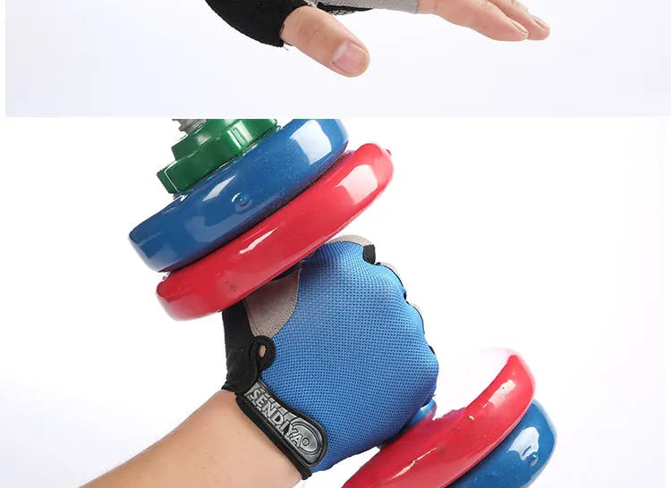 Weightlifti Gym Gloves Fitness Training Fingerless Women Men Bodybuilding Exercise Sports Gloves Cycling Anti Slip Breathable