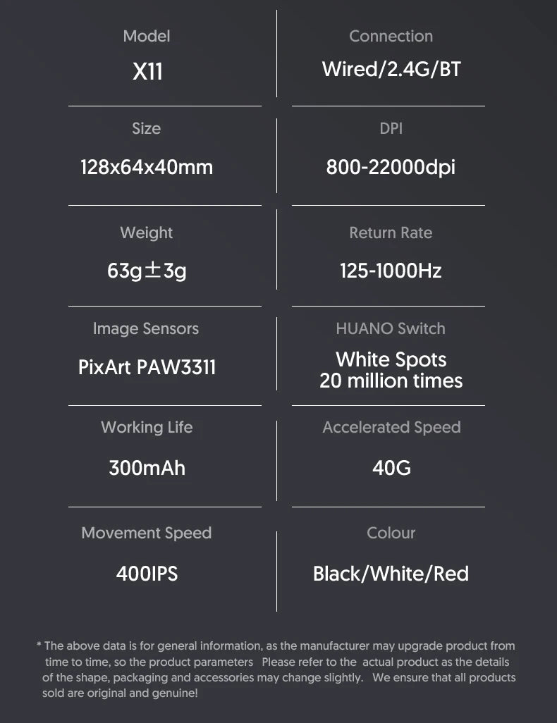 Attack Shark X11 & X11se Wireless Gaming Mouse,Bluetooth Tri-Mode Connection, PixArt PAW3311,Touch Magnetic Charging Base