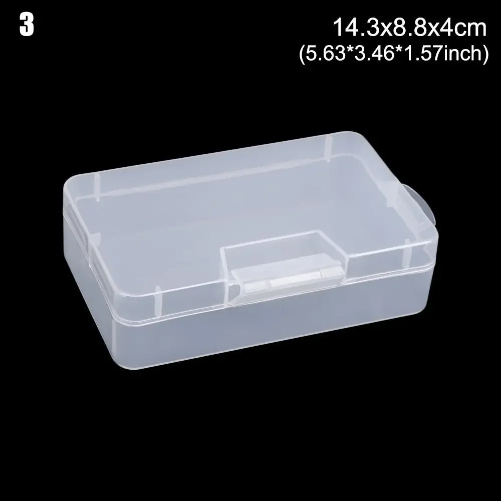 Plastic Box Transparent Jewelry Organizer Sample Box Small Tool Storage Box Nail Enhancement Tool Box Mobile Phone Repair Case