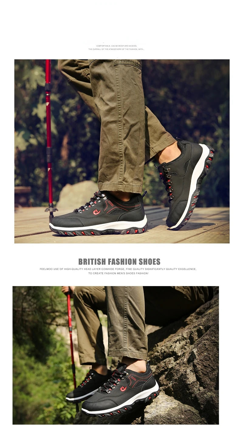 New Men's 38-48 Large Outdoor Hiking, Mountaineering, Camping, Running, Jogging Shoes, Waterproof and Anti-slip Fashion Shoes