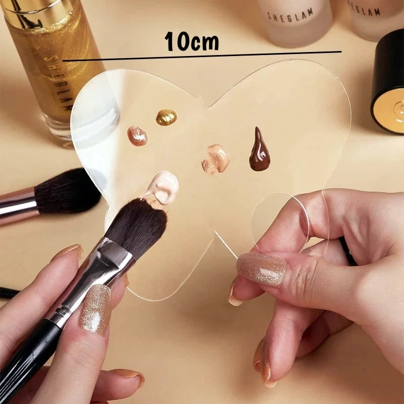 Transparent Acrylic Palette Tool Makeup Palette Liquid Foundation Eye Shadow Mixing Cream Manual Cosmetic Beauty Makeup Mixer