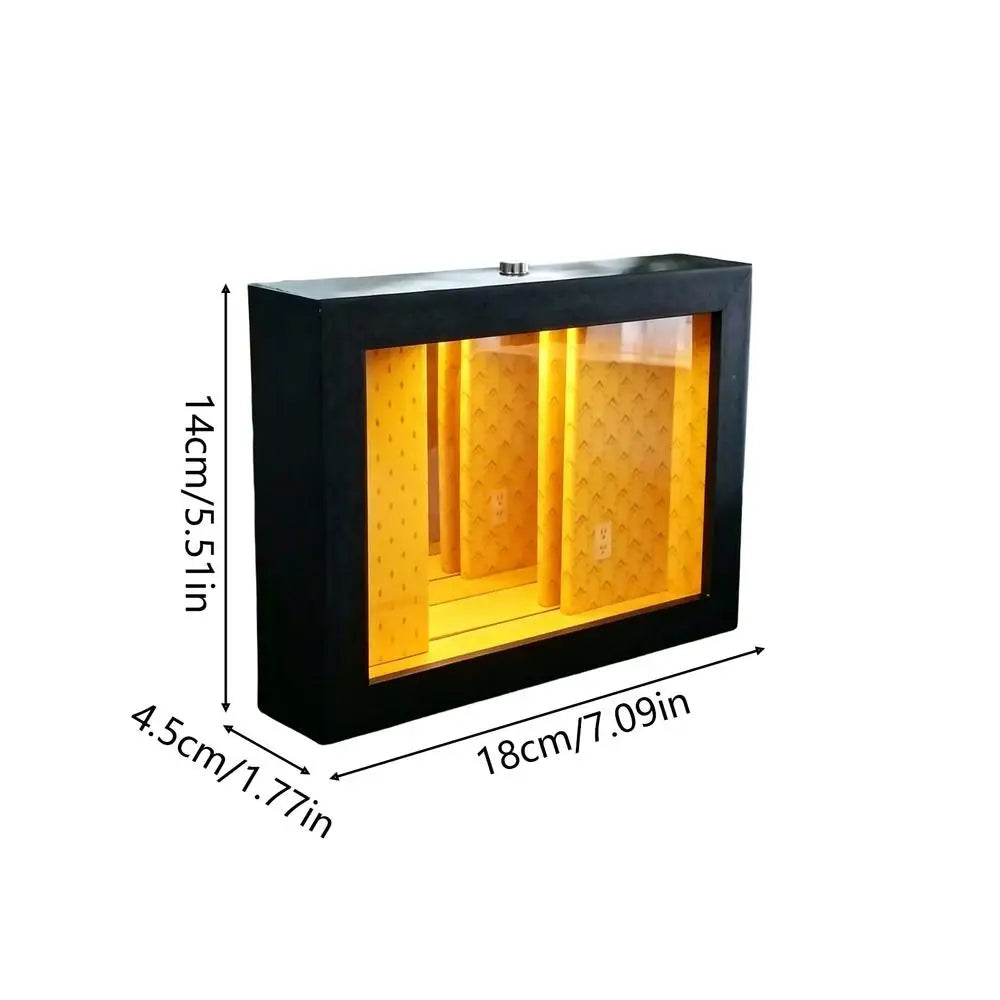 NEW Decorative Desk Frames Lighted 3D Abyss Mirror Desktop Decor Desk Decoration Frame Art For Renters Women Men Home