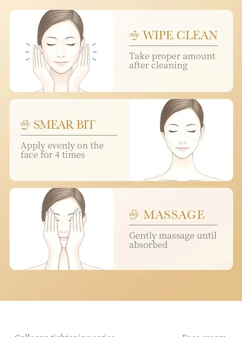 SADOER Collagen Firming Face Cream Skincare Moisturizing Hydrating Beauty Face Creams Faical Cream Beauty Face Skin Care Product