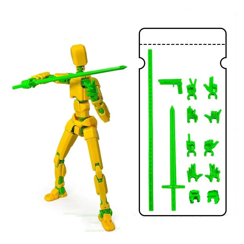 20cm Big 3D Multi-Jointed Movable Shapeshift Robot Printed Mannequin Dummy Action Model Doll Toys Kid Decora for Girl Boys Gifts