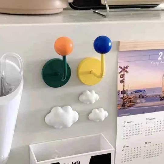 Non perforated magnetic hook for bathroom and kitchen, strong and seamless magnetic suction hook for refrigerator