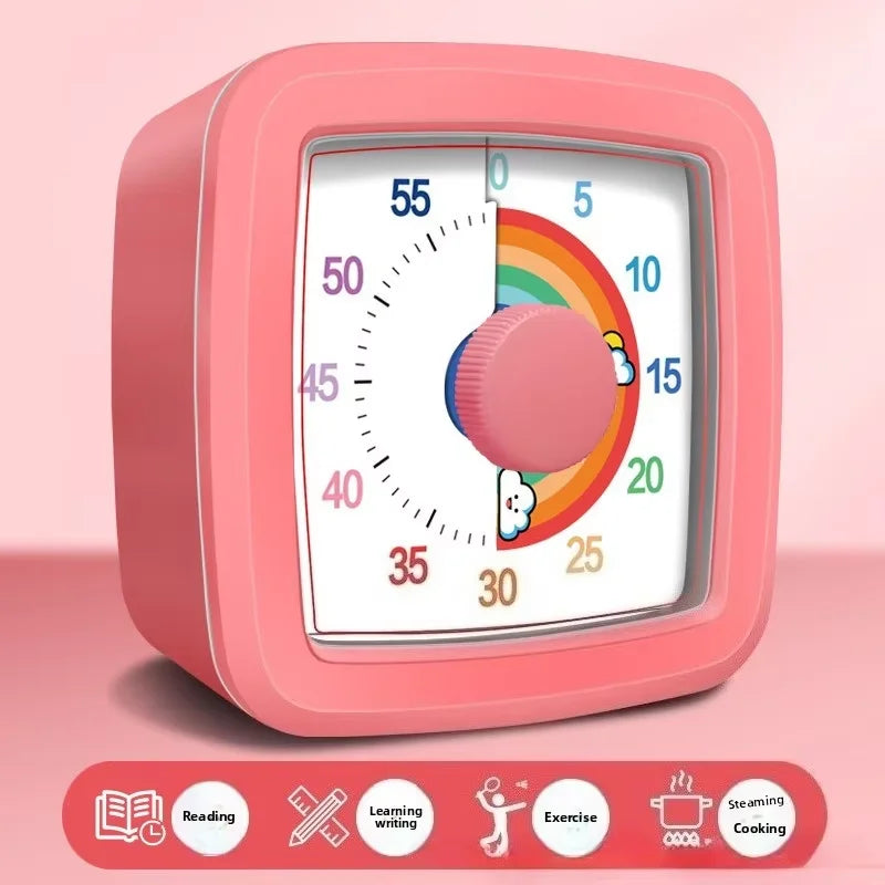 Kids Children Reminder Time Management Tool Visual Timer Night Light Ultra Silent Alarm Clock 60 Minutes Countdown Timer Digital