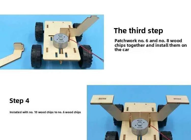 Solar Car Lunar Exploration Vehicle Children's Diy Hand-Assembled Model Diy 3d Wooden Puzzle Science And Education Toys
