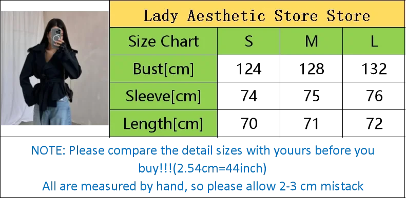 Cropped Lace-up Blue Casual Trench Coat Women Lapel Long Sleeve Wide Shoulder Windbreaker Jacket Fall Commute Daily Streetwear