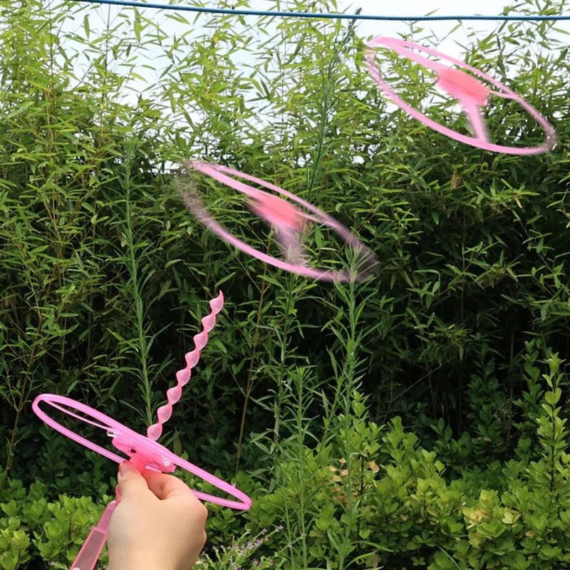 LED Luminous Bamboo Dragonfly Flying Saucers Outdoor Night Shooting Helicopters Flying Toys Kids Birthday Party Props Toy