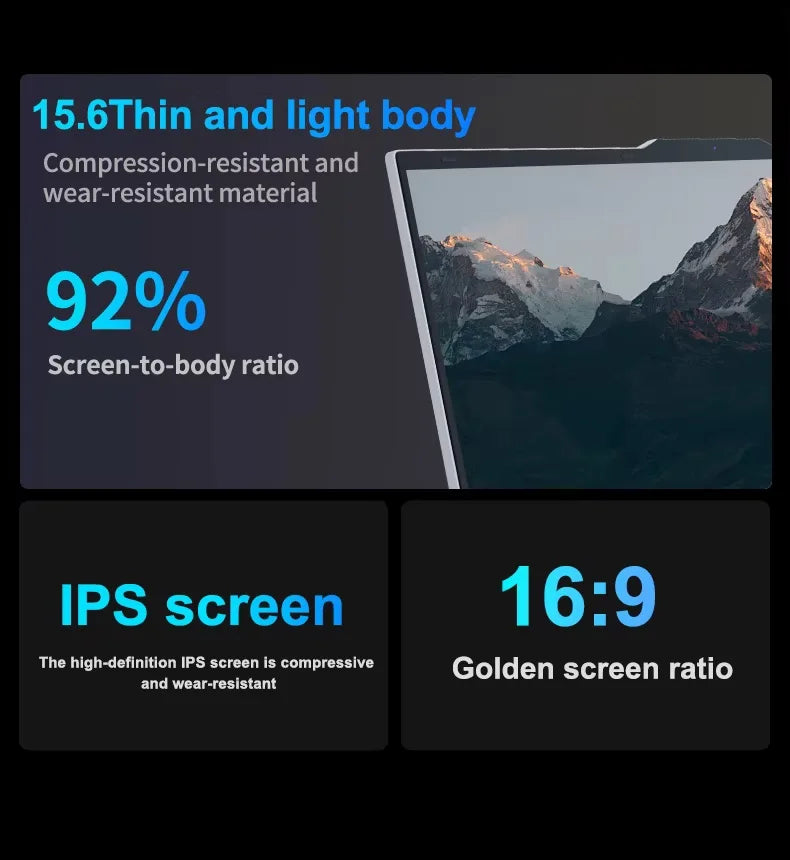 New Windows 11 Pro 15.6" Laptop Computer PC Intel Core i9 10980HK 16GB RAM 1TB SSD Fingerprint Unlock Notebook Backlight Laptop