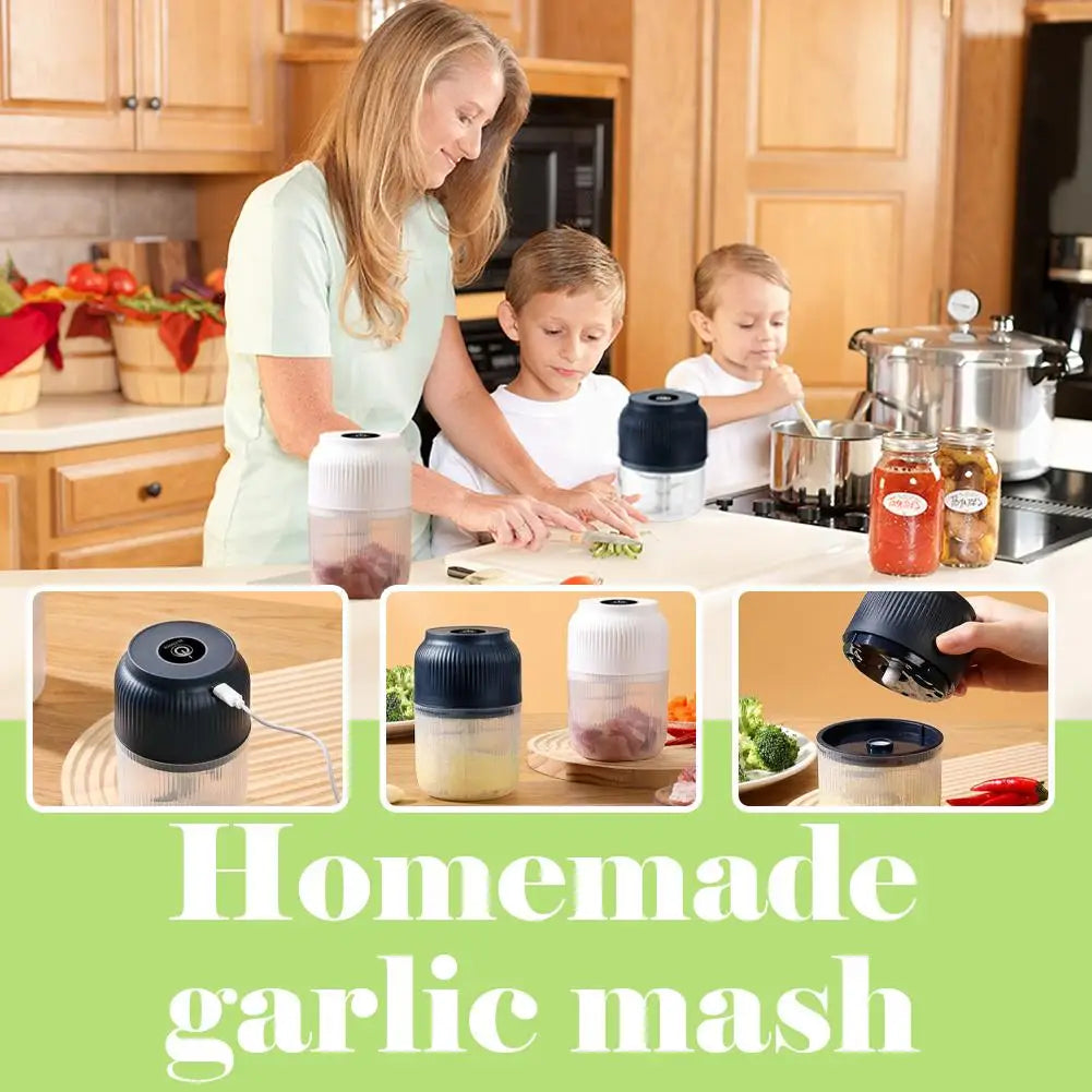 Electric Food Chopper Garlic Crusher Meat Grinder Garlic Press Vegetable Chopper Complementary Food Processor Kitchen Gadgetss