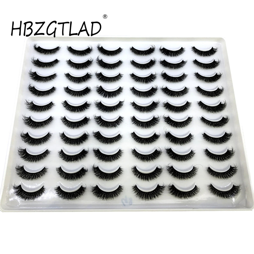 HBZGTLAD 30/40 pairs of natural long 3D artificial mink false eyelashes false eyelashes makeup set mink eyelashes extended eyela