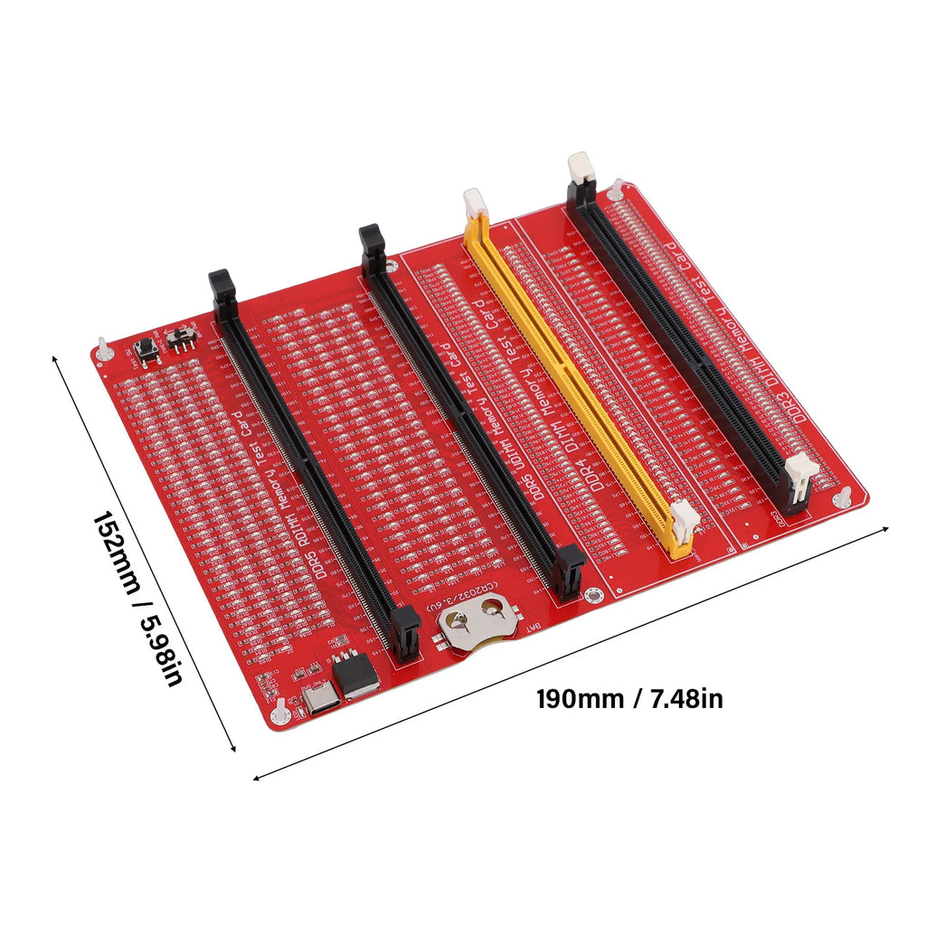 4 in 1 RAM Memory Tester Card Desktop Computer DDR3 DDR4 DDR5 UDMM DDR5 RDIMM Diagnostic Analyzer with Light