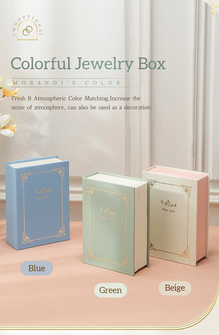 Glamorous Magnetic Jewelry Organizer Chic Diary Shaped Box for Bracelets Necklaces Rings Secure Elegant Storage