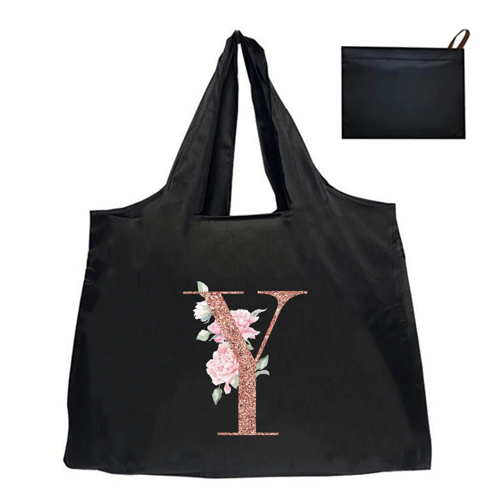 Shopping Bag Tote Bag Foldle Grocery Organizer Reusable Handbags Shoulder Bags Convenient Large-Capacity Large Tote For Fashion